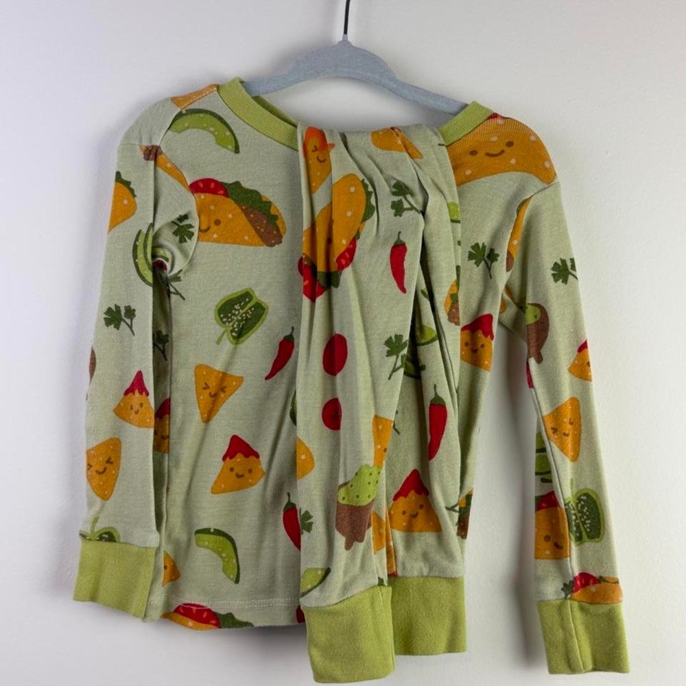 Honest Baby 18M Green Long Sleeve Shirt Taco Avocado Food Print Toddler